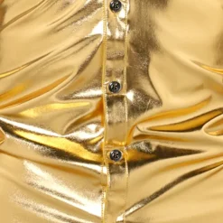 Sale OUKU Men's Tuxedo Shirts Color Block Party Holiday Silver Red Gold Long Sleeve Turndown Spring & Fall Clothing Apparel Sequins