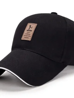 Online OUKU Men's Unisex Baseball Cap Trucker Hat Black White Polyester Travel Beach Outdoor Vacation Plain Adjustable Sunscreen Breathable Fashion