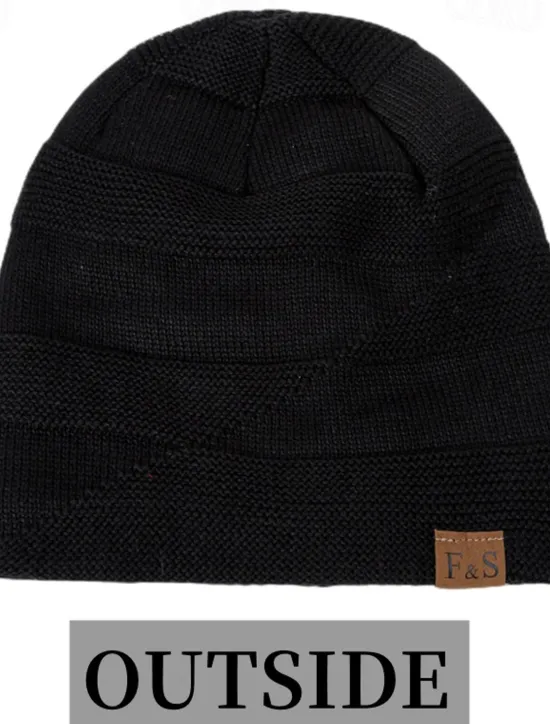 Sale OUKU Men's Unisex Beanie Hat Winter Hats Beanies Skull Cap Knit Hat Black Wine Polyester Knitted Cozy Daily Wear Going out Solid / Plain Color Warm