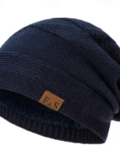 Sale OUKU Men's Unisex Beanie Hat Winter Hats Beanies Skull Cap Knit Hat Black Wine Polyester Knitted Cozy Daily Wear Going out Solid / Plain Color Warm