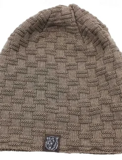 New OUKU Men's Unisex Beanie Hat Winter Hats Beanies Skull Cap Knit Hat Black Wine Acrylic Fibers Knitted Cozy Daily Wear Going out Solid / Plain Color Warm