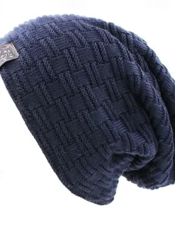 New OUKU Men's Unisex Beanie Hat Winter Hats Beanies Skull Cap Knit Hat Black Wine Acrylic Fibers Knitted Cozy Daily Wear Going out Solid / Plain Color Warm