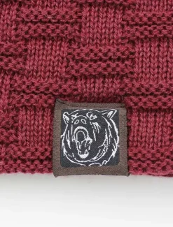 New OUKU Men's Unisex Beanie Hat Winter Hats Beanies Skull Cap Knit Hat Black Wine Acrylic Fibers Knitted Cozy Daily Wear Going out Solid / Plain Color Warm
