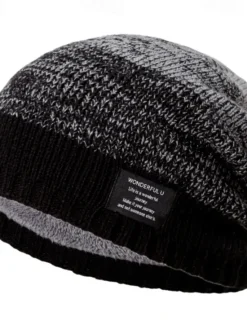 Sale OUKU Men's Unisex Beanie Hat Winter Hats Beanies Skull Cap Knit Hat Red khaki Acrylic Fibers Knitted Cozy Daily Wear Going out Color Block Warm