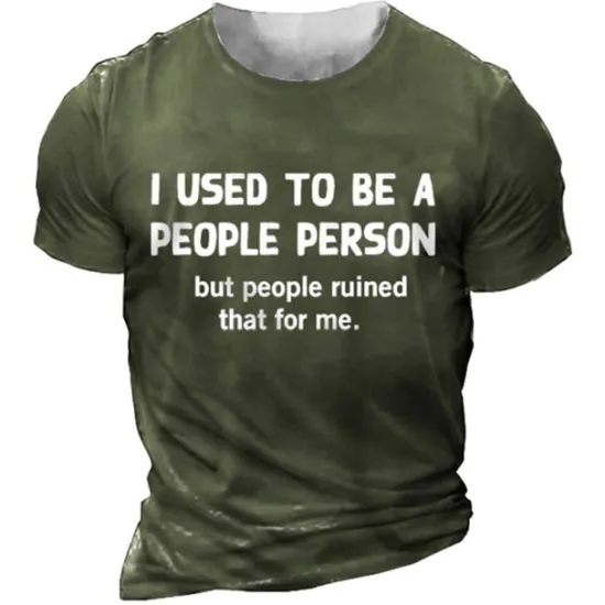 OUKU Men's Unisex Graphic Letter T Shirt Short Sleeve T shirt 3D Print Crew Neck Shirt Vintage Sports Designer Outdoor Street Daily Black Army Green Navy Blue Summer Clothing Apparel S M L XL XXL 3XL