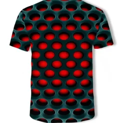 New OUKU Men's Unisex Graphic Optical Illusion T Shirt Tee Short Sleeve T shirt 3D Print Crew Neck Round Neck Shirt Vintage Streetwear Exaggerated Casual Daily White Light Green Pink Summer Clothing Apparel
