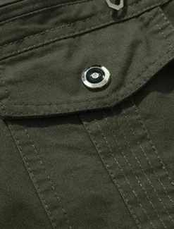 Discount OUKU Men's Utility Jacket Transition Jacket Going out Pocket All Seasons Plain Classic Lapel Regular Black Khaki Army Green Jacket