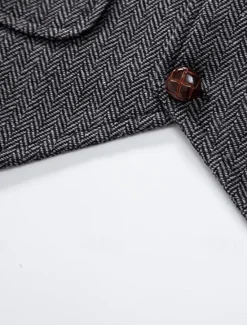 Outlet OUKU Men's Vest Gilet Daily Date Vacation Fashion Casual Spring & Fall Buttons Pocket 80% Cotton Comfortable Plain Single Breasted One-button Lapel Regular Fit Navy Blue Khaki Dark Gray Vest