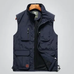 Outlet OUKU Men's Vest Gilet Fishing Vest Hiking Vest Sleeveless Vest Gilet Jacket Fishing Daily Wear Festival Business Basic Summer Multi Pocket Nylon Breathable Soft Comfortable Solid Colored Zipper Turndown