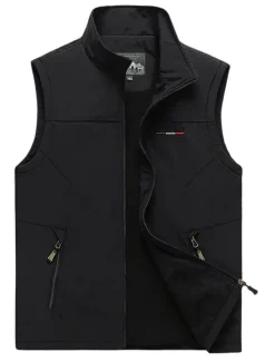 Best OUKU Men's Vest Gilet Fishing Vest Hiking Vest Sleeveless Vest Gilet Jacket Outdoor Street Daily Going out Streetwear Sporty Fall Winter Pocket Full Zip Polyester Windproof Warm Breathable Solid Color