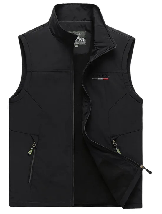 Best OUKU Men's Vest Gilet Fishing Vest Hiking Vest Sleeveless Vest Gilet Jacket Outdoor Street Daily Going out Streetwear Sporty Fall Winter Pocket Full Zip Polyester Windproof Warm Breathable Solid Color