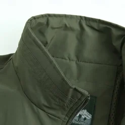 Outlet OUKU Men's Vest Gilet Fishing Vest Hiking Vest Daily Date Vacation Fashion Casual Spring & Fall Pocket Nylon Comfortable Plain Zipper Stand Collar Regular Fit Black Red Khaki Army Green Vest