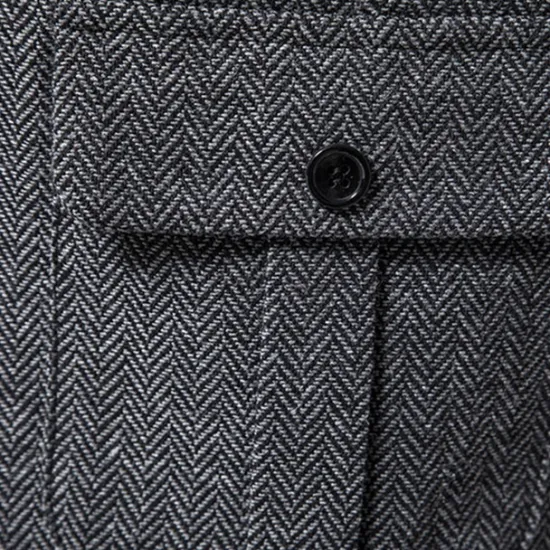 Hot OUKU Men's Vest Gilet Vacation Daily Date Fashion Casual Spring & Fall Buttons Pocket 75% Cotton Comfortable Plain Single Breasted One-button Lapel Regular Fit Burgundy Navy Blue Dark Green Khaki Vest