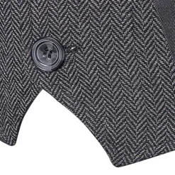 Clearance OUKU Men's Vest Leather Vest Daily Wear Vacation Going out Fashion Basic Spring & Fall Button Polyester Faux Leather Comfortable Color Block Single Breasted V Neck Regular Fit Dark-Gray Black Dark Navy