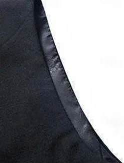 New OUKU Men's Vest Waistcoat Business Daily Wear Party & Evening Fashion Basic Spring & Fall Patchwork Polyester Comfortable Plain Single Breasted V Neck Regular Fit Black Red Navy Blue Gray Vest