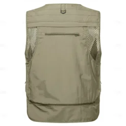 Best OUKU Men's Vest Waistcoat Gilet Fishing Vest Hiking Vest Sports Outdoor Fishing Photography Camping & Hiking Casual Fall Winter Mesh Side Pockets Quick Dry Double Layered Polyester Tactical Practical