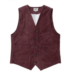 Sale OUKU Men's Vest Waistcoat Gilet Vacation Party Business Fashion Casual Spring Fall Buttons Pocket Polyester Corduroy Comfortable Solid Color Single Breasted One-button V Neck Regular Fit Dark Brown Black