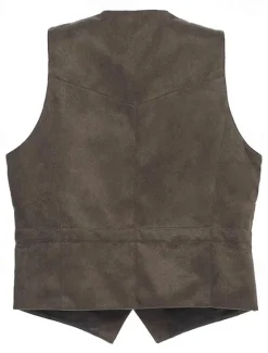 OUKU Men's Vest Waistcoat Gilet Vacation Daily Wedding Party Date Fashion Casual Spring Fall Buttons Pocket Nylon Comfortable Plain Single Breasted One-button V Neck Regular Fit Black Light Brown Coffee