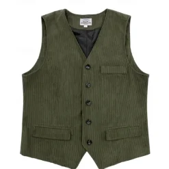 Outlet OUKU Men's Vest Waistcoat Gilet Vacation Party Business Fashion Casual Spring Fall Buttons Pocket Polyester Corduroy Comfortable Solid Color Single Breasted One-button V Neck Regular Fit Dark Brown Black