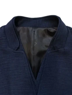 Hot OUKU Men's Vest Waistcoat Wedding Business Daily Business Casual Spring Fall Pocket Polyester Breathable Plain Single Breasted V Neck Regular Fit Vest Navy Blue