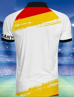 Hot OUKU Men's Veterans Patriotic Sports Polo Shirts Golf Shirt Short Sleeve Polo Shirts Collared Shirts Casual Streetwear Vacation Wear Party Outfits Buttons 3D Print Spring & Summer White