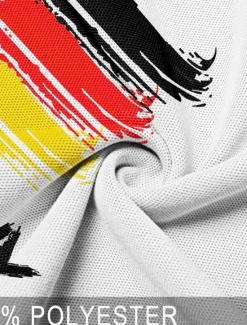 Hot OUKU Men's Veterans Patriotic Sports Polo Shirts Golf Shirt Short Sleeve Polo Shirts Collared Shirts Casual Streetwear Vacation Wear Party Outfits Buttons 3D Print Spring & Summer White