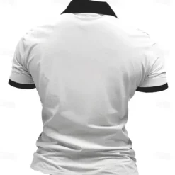 New OUKU Men's Veterans Patriotic Zip Polo Shirts Golf Shirt Short Sleeve Polo Shirts Collared Shirts Streetwear Vacation Wear Party Outfits 3D Print Quarter Zip Polo Spring & Summer White Yellow