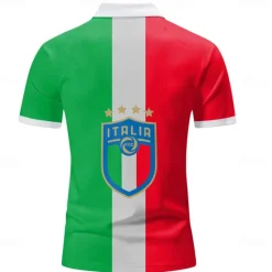 New OUKU Men's Veterans Patriotic Zip Polo Shirts Golf Shirt Short Sleeve Polo Shirts Collared Shirts Casual Streetwear Vacation Wear Party Outfits 3D Print Quarter Zip Polo White Army Green Red