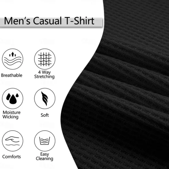 Sale OUKU Men's Waffle Henley Shirt Tee Long Sleeve Shirt Plain Henley Outdoor Casual Long Sleeve Button Clothing Apparel Fashion Designer Comfortable