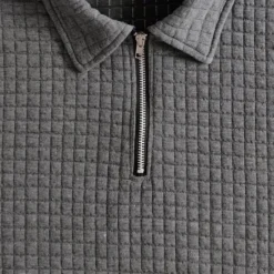 OUKU Men's Waffle Henley Shirt T-shirt Suits Tracksuit Tennis Shirt Short Sleeves Polo Collar Summer Solid Color Drawing Gymnatics Casual Zipper 2 Piece Vacation Daily Wear Activewear Army Green Black