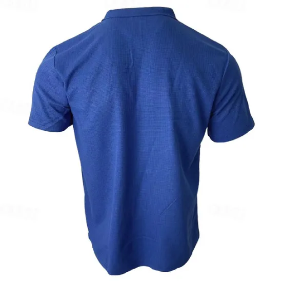 Outlet OUKU Men's Waffle Polo Shirts Golf Shirt Casual Sports Lapel Short Sleeve Basic Modern Plain Classic Spring & Summer Regular Fit Black White Blue Khaki Gray Waffle Polo Shirts