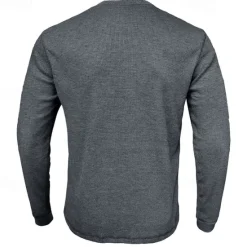 Outlet OUKU Men's Waffle Shirt T Shirt Tee Top Long Sleeve Shirt Long Sleeve Crew Neck Spring & Fall Plain Fashion Designer Basic Knitted Vacation Street Going out Dark Brown Dark Grey Black Top Tee for Men