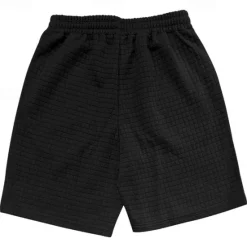 New OUKU Men's Waffle Shorts Sweat Shorts Shorts Summer Shorts Pocket Drawstring Elastic Waist Plain Comfort Short Sports Outdoor Daily Going out Fashion Casual Black White Micro-elastic
