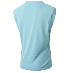 Outlet OUKU Men's Waffle Tee Tank Top Vest Top Undershirt Sleeveless Crew Neck Summer Plain Fashion Designer Basic Classic Vacation Street Going out Black White Pink Top Tee for Men