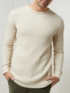 Discount OUKU Men's Waffle Tee Waffle Shirt T Shirt Tee Top Long Sleeve Crew Neck Spring & Fall Plain Fashion Designer Basic Vacation Street Going out Black Brown Beige Top Tee for Men