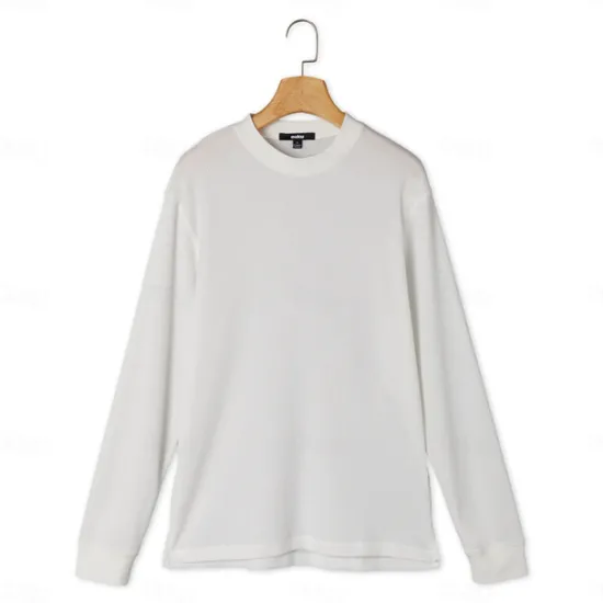 Clearance OUKU Men's Waffle T-shirt T Shirt Tee Top Long Sleeve Shirt Long Sleeve Crew Neck Spring & Fall Plain Fashion Designer Basic Vacation Street Going out Army Green White Navy Blue Top Tee for Men