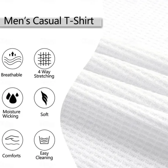 Clearance OUKU Men's Waffle T-shirt T Shirt Tee Top Long Sleeve Shirt Long Sleeve Crew Neck Spring & Fall Plain Fashion Designer Basic Vacation Street Going out Army Green White Navy Blue Top Tee for Men