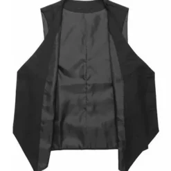 OUKU Men's Waistcoat Daily Wear Vacation Going out Fashion Basic Spring & Fall Button Polyester Comfortable Plain Single Breasted V Neck Regular Fit Black Light Grey Vest Dark-Gray
