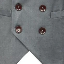 OUKU Men's Waistcoat Daily Wear Vacation Going out Fashion Basic Spring & Fall Button Polyester Comfortable Plain Single Breasted V Neck Regular Fit Black Light Grey Vest Dark-Gray