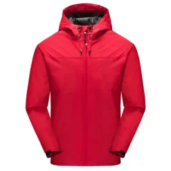 OUKU Men's Waterproof Hiking Jacket Gorpcore Hooded Jacket Windbreaker Raincoat Outdoor Rain Jacket Windproof Quick Dry Lightweight Jacket Outerwear Trench Coat Top Full Zip Fishing