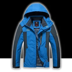 Online OUKU Men's Waterproof Hiking Jacket Hiking Windbreaker Summer Outdoor Solid Color Thermal Warm Windproof Lightweight Breathable Jacket Hoodie Top Camping / Hiking Hunting Ski / Snowboard Black / Red Bule