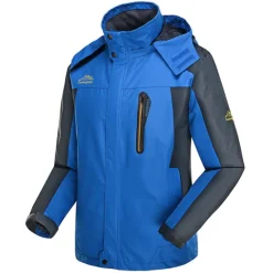 Online OUKU Men's Waterproof Hiking Jacket Hiking Windbreaker Summer Outdoor Solid Color Thermal Warm Windproof Lightweight Breathable Jacket Hoodie Top Camping / Hiking Hunting Ski / Snowboard Black / Red Bule