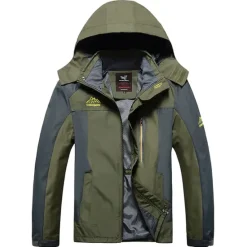 Online OUKU Men's Waterproof Hiking Jacket Hiking Windbreaker Summer Outdoor Solid Color Thermal Warm Windproof Lightweight Breathable Jacket Hoodie Top Camping / Hiking Hunting Ski / Snowboard Black / Red Bule