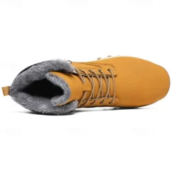 New OUKU Men's Waterproof Insulated Winter Boots with Non-Slip Rubber Sole and Faux Fur Lining for Outdoor Hiking
