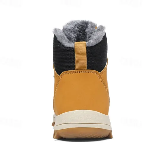 New OUKU Men's Waterproof Insulated Winter Boots with Non-Slip Rubber Sole and Faux Fur Lining for Outdoor Hiking
