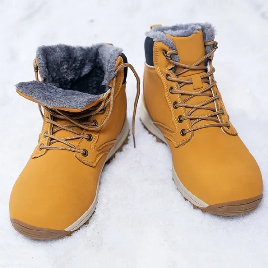 New OUKU Men's Waterproof Insulated Winter Boots with Non-Slip Rubber Sole and Faux Fur Lining for Outdoor Hiking