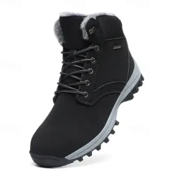 New OUKU Men's Waterproof Insulated Winter Boots with Non-Slip Rubber Sole and Faux Fur Lining for Outdoor Hiking