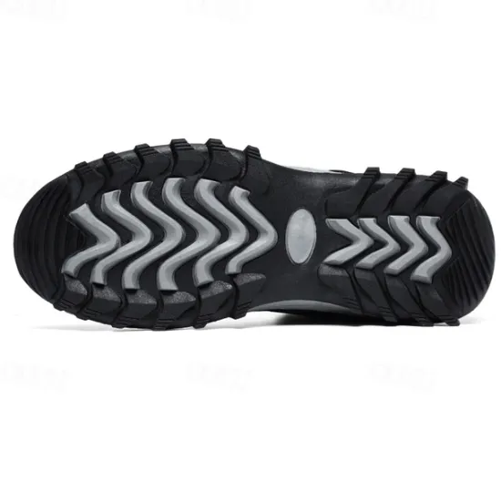 New OUKU Men's Waterproof Insulated Winter Boots with Non-Slip Rubber Sole and Faux Fur Lining for Outdoor Hiking
