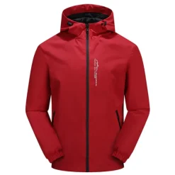 New OUKU mens waterproof rain jacket gorpcore outdoor lightweight shell raincoat packable zip up hooded hiking running trench coat blue