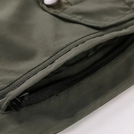 New OUKU Men's Waterproof Rain Jacket Military Cargo Jacket Tactical Jacket Casual Hooded Cargo Sports Coat Windbreaker Outdoor Warm Windproof Winter Coat Jacket Top Hunting Fishing Army Green Softshell Jacket